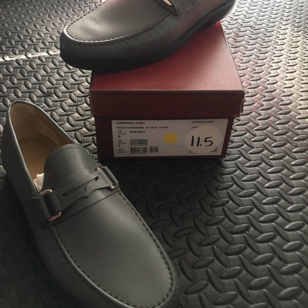 Bally size 11.5 US Gray Condriac calf loaffers